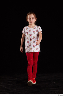 Lilly  1 dressed front view red leggings red shoes…